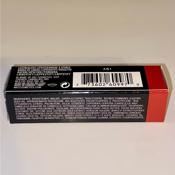 MAC Cosmetics Lustreglass Lipstick “Local Celeb” 551 - Full Size New in Box - Picture 7 of 7